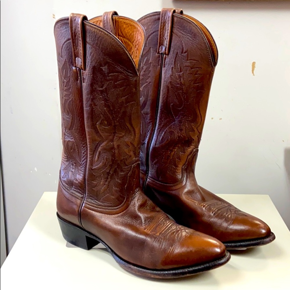 Nocona Brown Leather Cowboy Boots